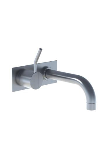 Vola - 2112Cm One-Handle Mixer, 6 Inch High-Flow Spout And Plate Trim Kit
