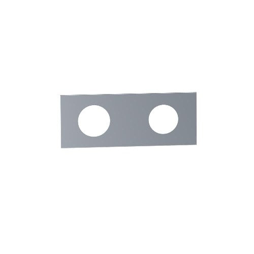 Vola - 2-Hole Plate- 2-3/8 Inch X 6 Inch , Hole Dia. L To R: 1-1/2 Inch , 1-3/8 Inch