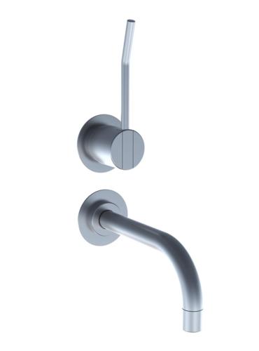 Vola - 311L One-Handle Mixer, 6 Inch Spout And Rosette Trim Kit, For Vertical Installation