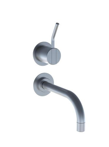 Vola - 311M One-Handle Mixer, 6 Inch Spout And Rosette Trim Kit, For Vertical Installation