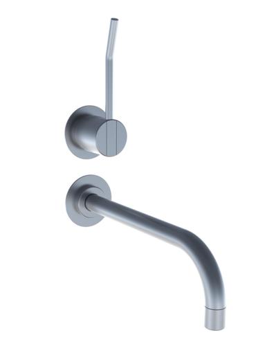 Vola - 321L One-Handle Mixer, 9 Inch Spout And Rosette Trim Kit, For Vertical Installation