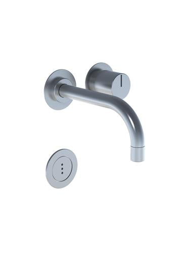 Vola - 4911VSX Electronic Wall-Mounted Basin Set with Temperature Control, 6 Inch Spout