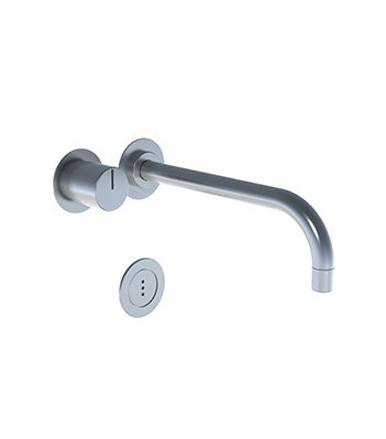 Vola - 4921VS Electronic Wall-Mounted Basin Set with Temperature Control, 9 Inch Spout