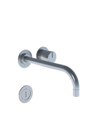 Vola - 4921VSX Electronic Wall-Mounted Basin Set with Temperature Control, 9 Inch Spout