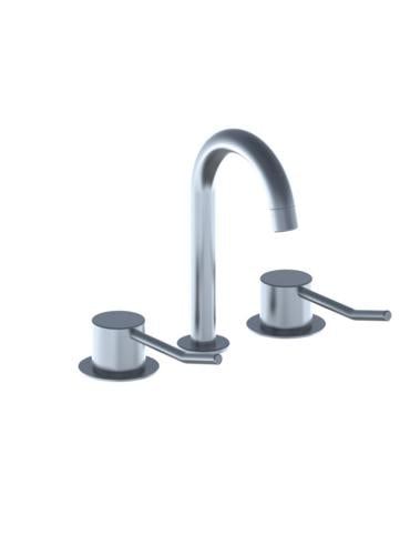 Vola - Hv8L Three-Hole Basin Set With 7-1/4 Inch High Swivel Spout (1.2 Gpm) Kitted