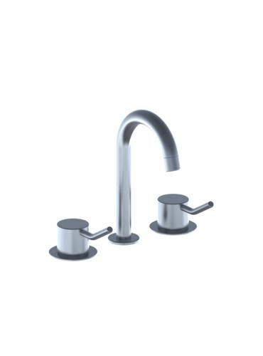 Vola - Hv8M Three-Hole Basin Set With 7-1/4 Inch High Swivel Spout (1.2 Gpm) Kitted