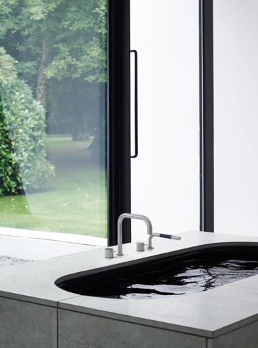 Vola - Sc10 One-Handle Tub Mixer With Double Swivel Spout And Mixer