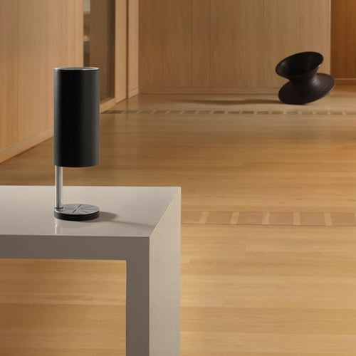 Vola - RS11/2 Hands-free sanitizer and soap dispenser, table-mounted, black cylinder