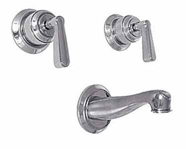 Watermark - Transitional Wall Mounted 3 Hole Bath Set