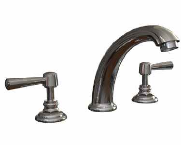 Watermark - York Deck Mounted 3 Hole Lavatory Set