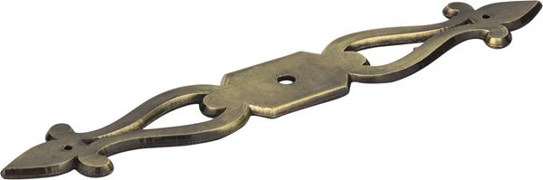 Elements - 6-1/16 Inch Overall Length Brushed Baroque Kingsport Knob Backplate