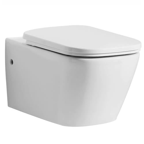 Eago -White Modern Ceramic Wall Mounted Toilet Bowl
