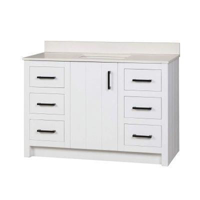 Maidstone - Wexler 48 Inch Solid Oak Single Bowl Vanity