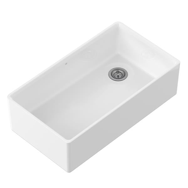 DXV - Etre 36 Inch Single Bowl Apron Front Kitchen Sink With Grid And Drain