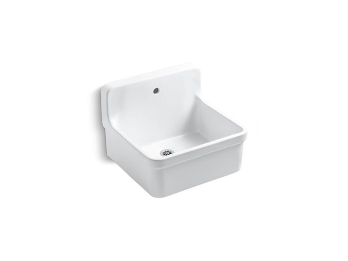 Kohler - Gilford 24 X 22 Inch Bracket-Mount Scrub-Up/Plaster Sink With Single Faucet Hole