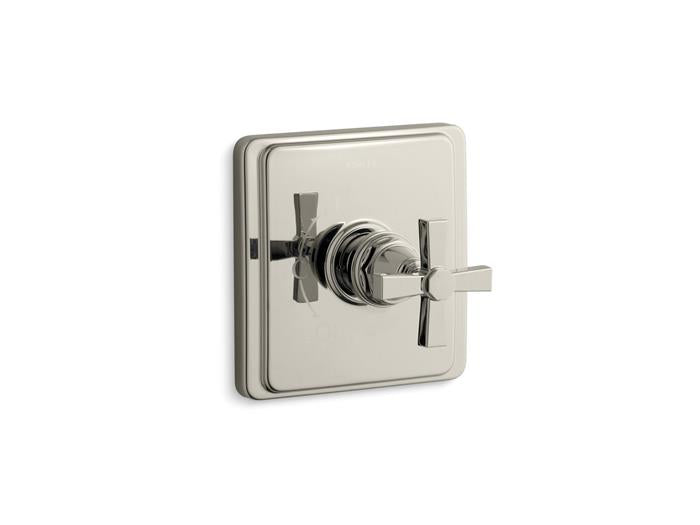 Kohler - Pinstripe Rite-Temp Valve Trim With Cross Handle