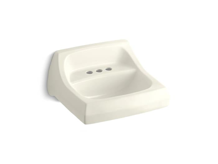 Kohler - Kingston 21-1/4 X 18-1/8 Inch Wall-Mount/Concealed Arm Carrier Bathroom Sink With 4Cc Holes
