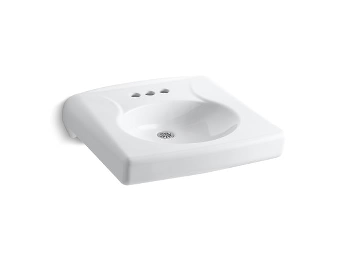 Kohler - Brenham Wall Mount Lavatory, 4 Cc No Overflow