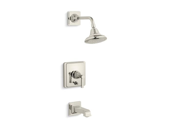 Kohler - Pinstripe Pure Rite-Temp Bath And Shower Trim Kit With Push-Button Diverter And Lever Handle, 2.5 Gpm