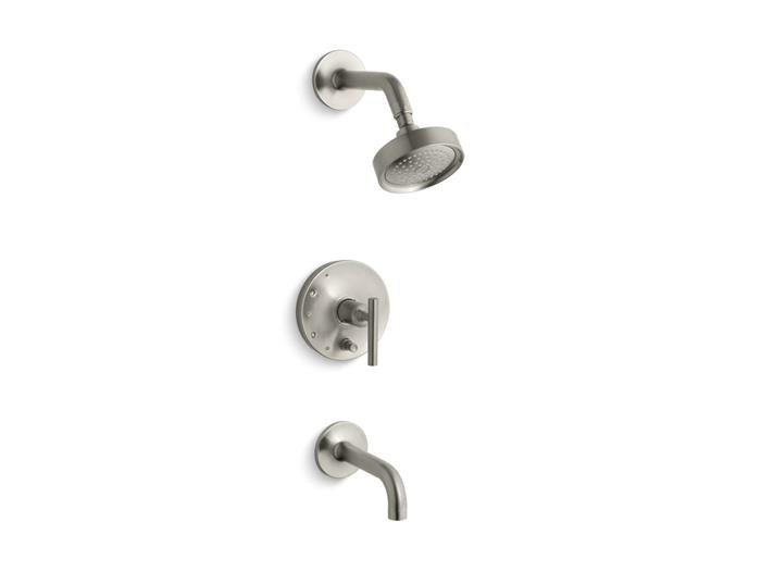 Kohler - Purist Rite-Temp Bath And Shower Trim Kit With Push-Button Diverter And Lever Handle, 2.5 Gpm
