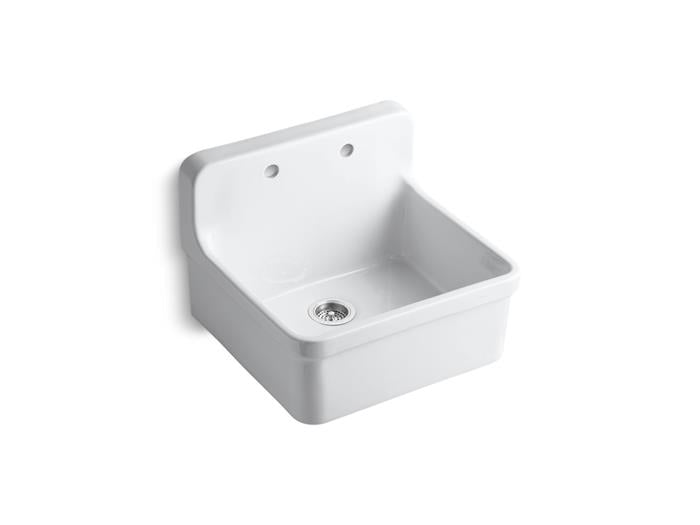 Kohler - Gilford 24 Inch Top-/Wall-Mount Single-Bowl Farmhouse Kitchen Sink
