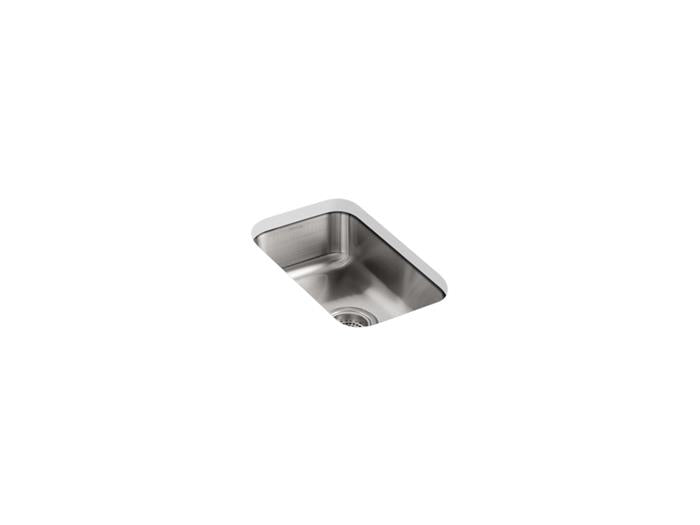Kohler - Undertone 10-3/4 Inch Undermount Single-Bowl Kitchen Sink With Clips
