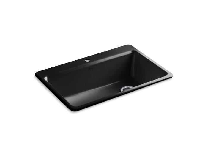 Kohler - Riverby 33 Inch Top-Mount Single-Bowl Workstation Kitchen Sink - 1-Hole