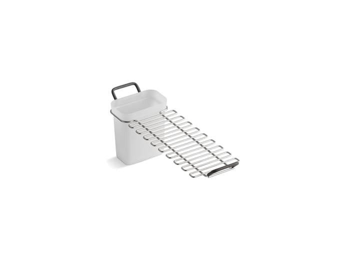 Kohler - Riverby Utility Rack With Cup - Stainless Steel