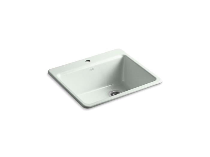 Kohler - Riverby 25 Inch Top-Mount Single-Bowl Kitchen Sink - Single Hole