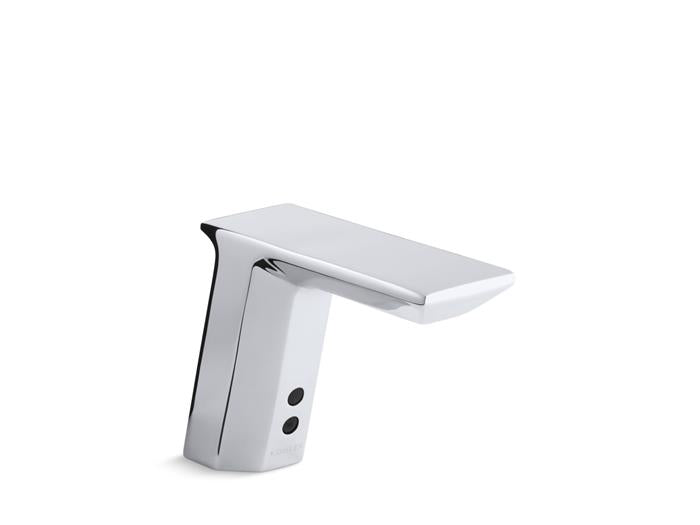 Kohler - Geometric Touchless Single-Hole Lavatory Faucet With Insight Sensor Technology, Dc-Powered, 0.5 Gpm