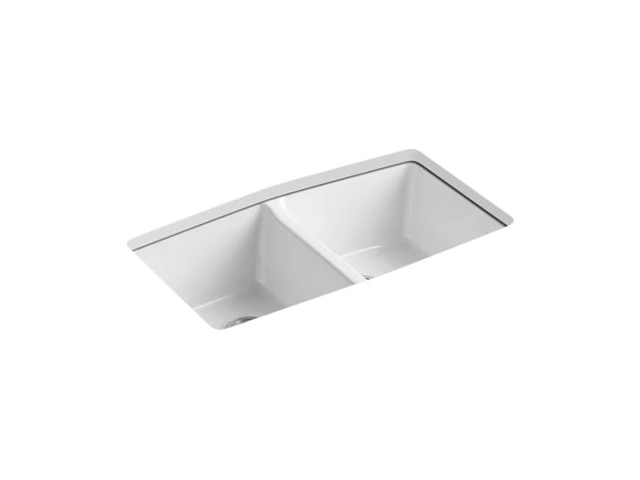 Kohler - Brookfield 33 Inch Undermount Double-Bowl Kitchen Sink - 5 Hole