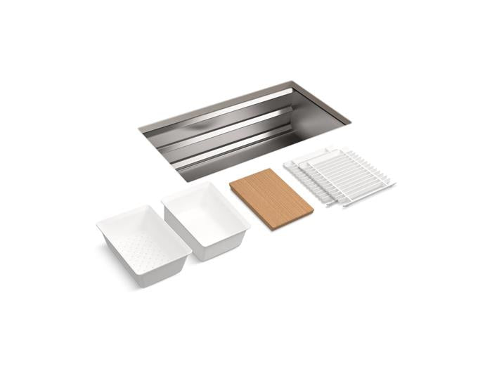 Kohler - Prolific 33 Inch Undermount Single Bowl Workstation Kitchen Sink