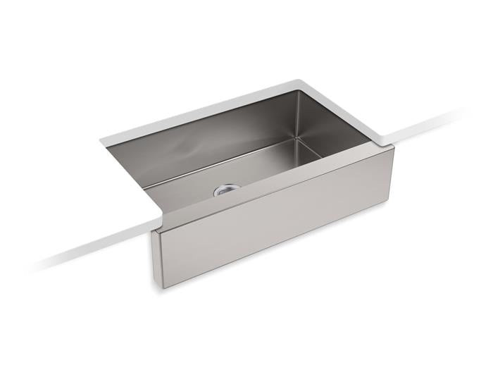 Kohler - Strive 35-1/2 Inch Undermount Single-Bowl Farmhouse Kitchen Sink With Rack