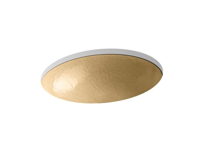 Kohler - Whist 19 Inch Oval Undermount Bathroom Sink, No Overflow - Sandalwood - Icea