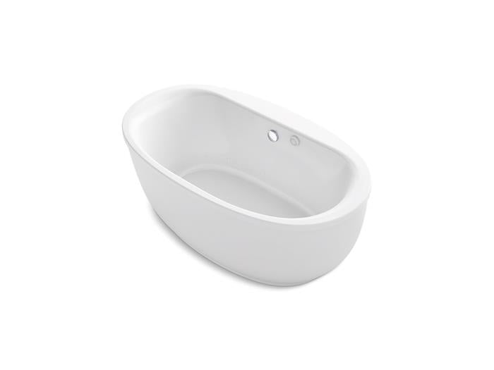 Kohler - Sunstruck 65-1/2 X 35-1/2 Inch Oval Freestanding Heated Bubblemassage Air Bath With Fluted Shroud