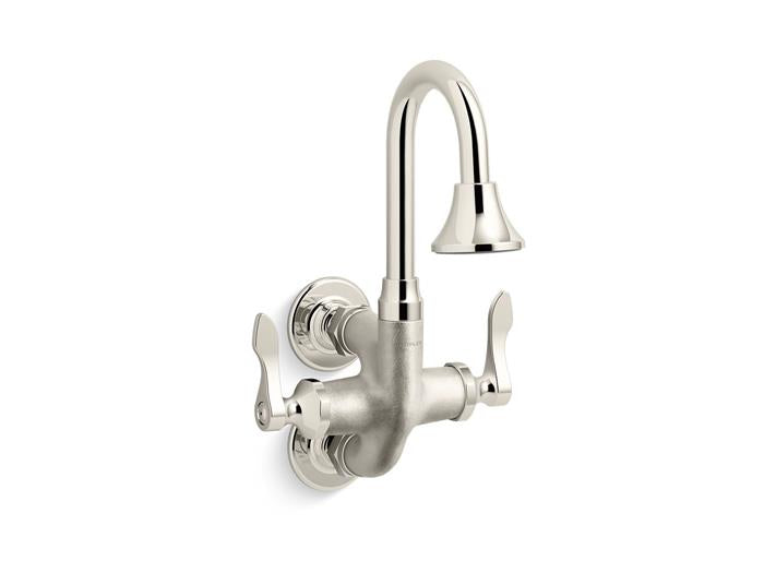 Kohler - Triton Bowe Wall-Mount Lavatory Faucet, 1.2 Gpm Gooseneck - Lever