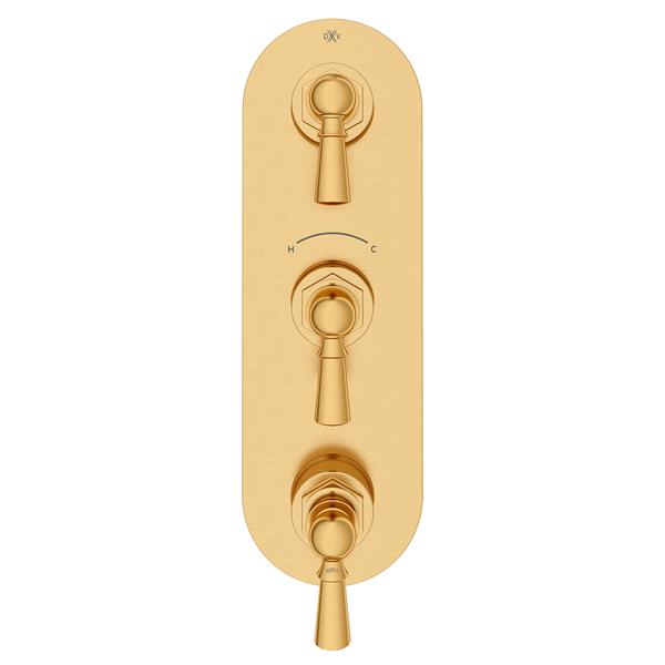 DXV - Oak Hill Three-Handle Thermostatic Valve Trim With Lever Handles