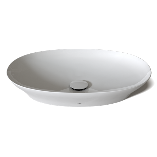 Toto - Kiwami Oval 24 Inch Vessel Bathroom Sink With Cefiontect, Cotton White