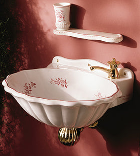 Herbeau - Coquille Earthenware Hand Basin Single Hole on Left