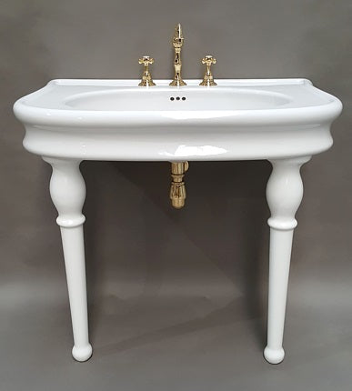 Herbeau - Belle Epoque Single Basin Lavatory Table Only in White