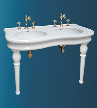 Herbeau - Belle Epoque Pair of Ceramic Legs in White