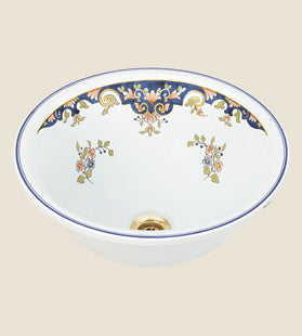 Herbeau - Sambre Earthenware Round Countertop Lavatory Bowl