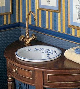 Herbeau - Meuse Earthenware Round Countertop Lavatory Bowl