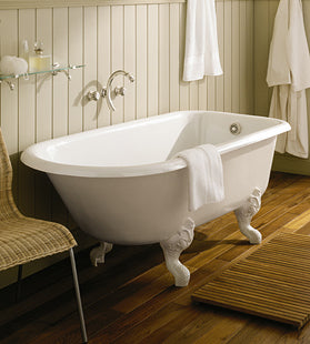 Herbeau - Cast Iron Retro 5 ╜ Foot Bathtub & Cast Iron Feet