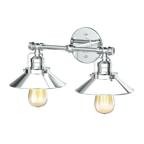 Gatco - Modern Farmhouse Metal Double Sconce, Chrome