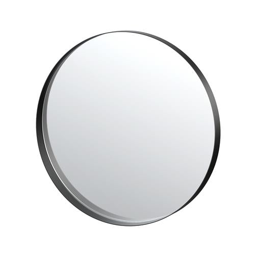 Gatco - Tapered Framed Round Mirror 30 Inch Dia., Matte Black