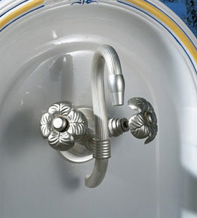 Herbeau - Verseuse Wall Mounted Mixer with Cloverleaf Handles