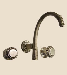 Herbeau - Pompadour Wall Mounted 3-Hole Set without Waste
