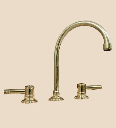 Herbeau - Lille 3-Hole Lavatory Mixer with Ceramic Cartridge Without Pop-Up Drain Assembly