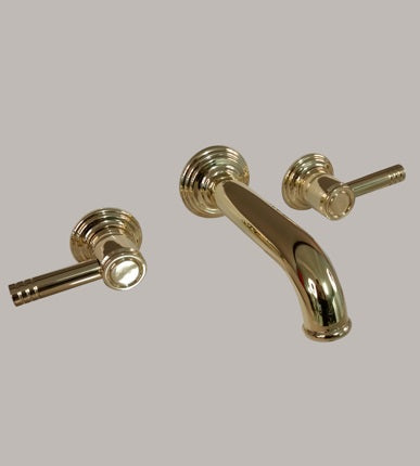 Herbeau - Lille 3-Hole Wall Mounted Lavatory Mixer with Ceramic Cartridge